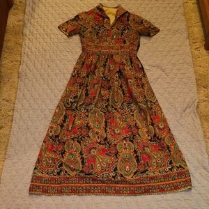 Handmade Vintage Paisley Maxi Dress